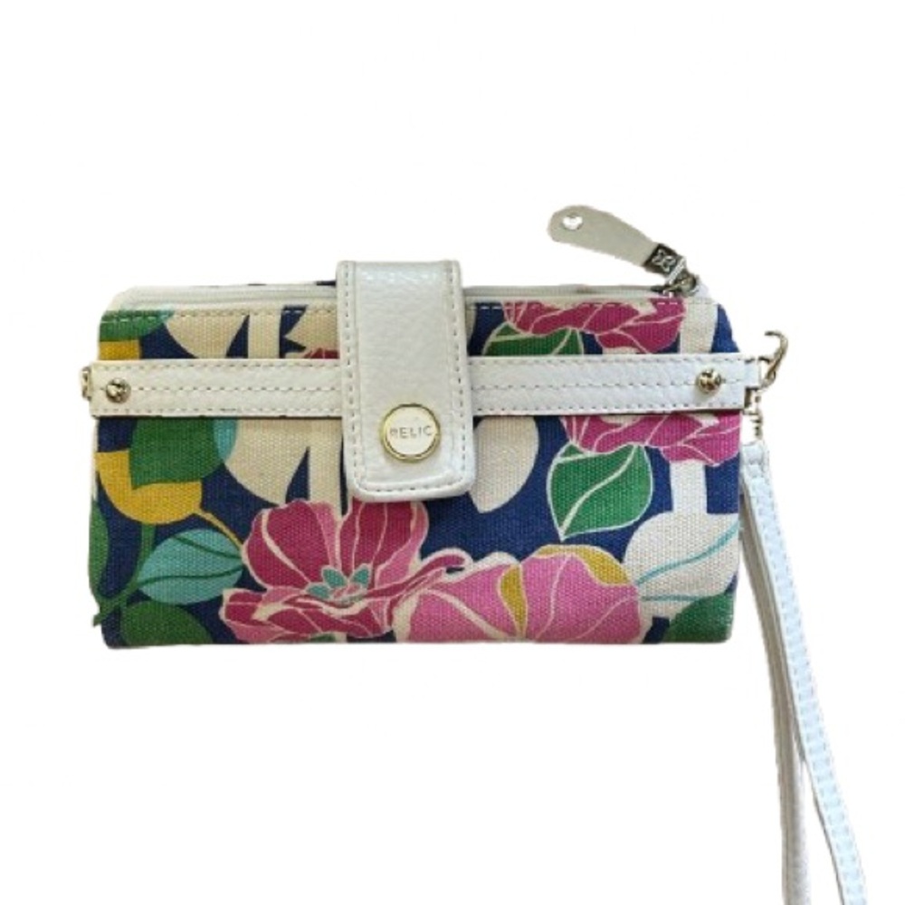 Relic Floral Wallet/Wristlet - White and Multicolor
